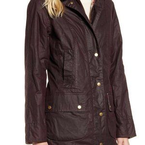 Barbour Violet Lightweight Waxed Cotton CanvasCoat